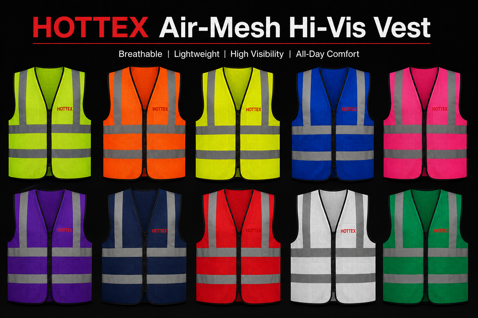 HOTTEX Air-Mesh Hi-Vis / Net Vests